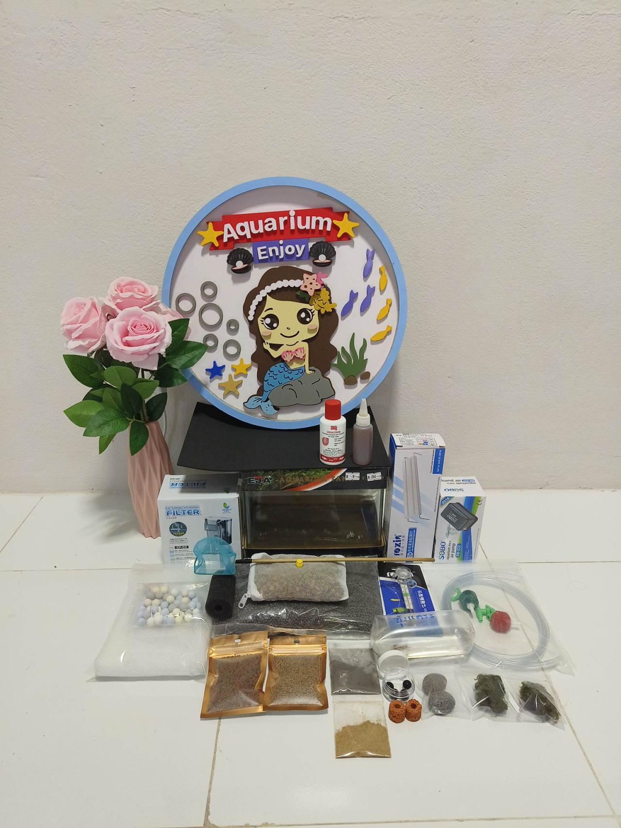 เซ็ตตู้ไม้น้ำ ขนาด 9 นิ้ว